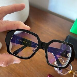 Celine Paris Black Geometric Sunglasses